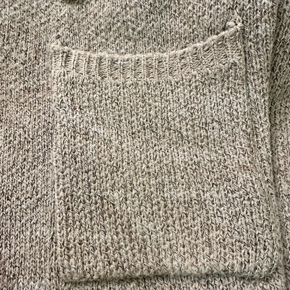 Classic Sugar Rain Brown Tweed Knit Double Breasted Ltweight Sweater Cardigan